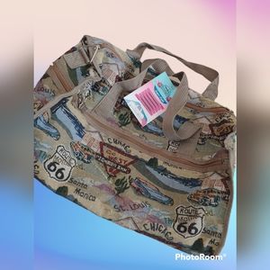 Route 66 duffel canvas bag